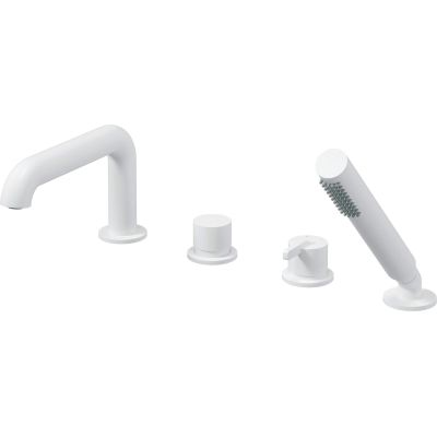 4-hole bathtub faucet with shower set