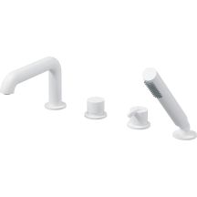 4-hole bathtub faucet with shower set