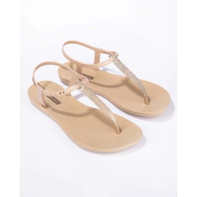 3. Ipanema Sandal Class women's flip-flop sandals, light beige with gold