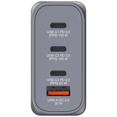 2. Verbatim GaN GNC-100 4-PORT 100W/USB A/C Mains Charger (EU/UK/US)