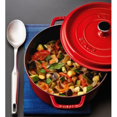 12. Cast iron pot, round, tall, STAUB 40502-285-0 - black, 4.8 ltr