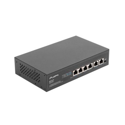 5. LANBERG SWITCH POE+ RACK 10"/19" (4X 100MB/S POE+, 2X 100MB/S) RSFE-4P-2FE-60