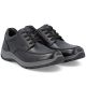 10. Men's comfortable leather shoes, width H, black, Rieker 03607-24