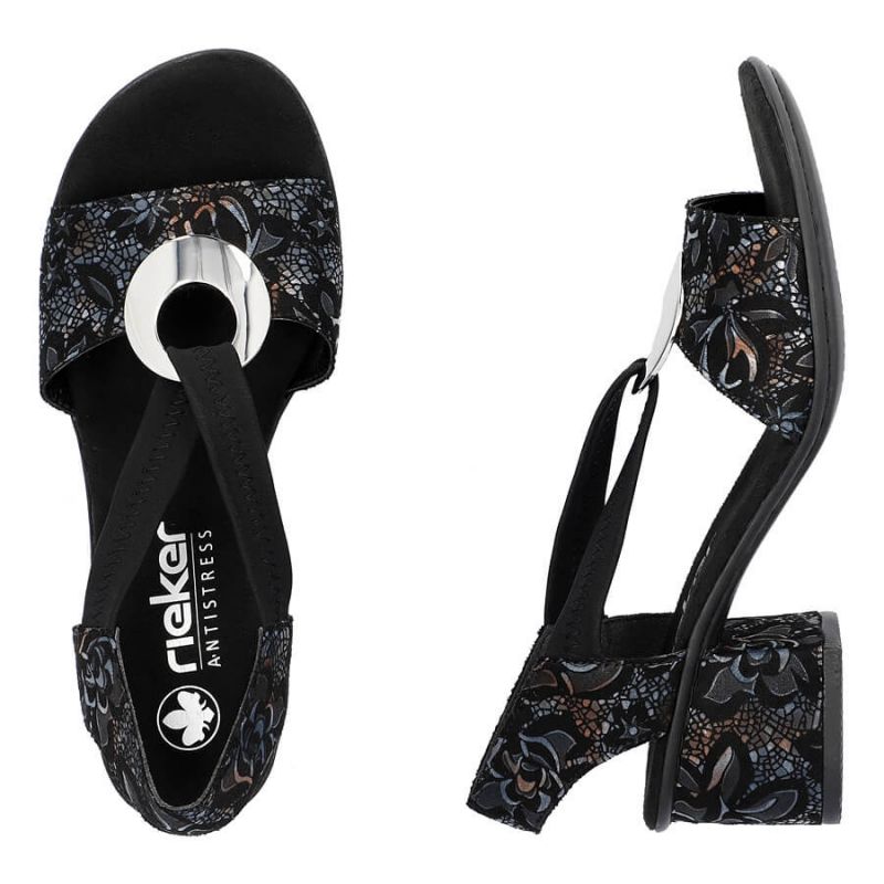 15. Comfortable Rieker W RKR679 black sandals