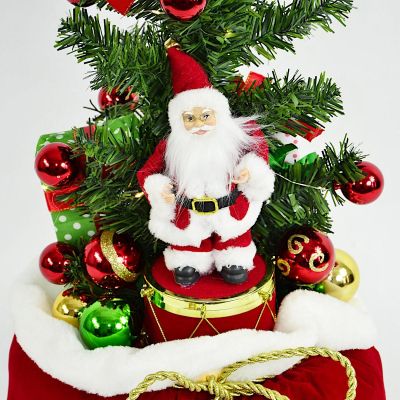 2. DECORATIVE CHRISTMAS TREE 60CM 25LED TIMER - SANTA CLAUS