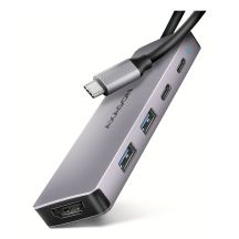 Axagon HMC-5H60 Wired Docking Station USB 3.2 Gen 1 (3.1 Gen 1) Type-C Gray
