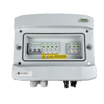 DCAC hermetic IP65 EMITER connection box with Noark 1000V DC surge arrester type 2, 1 x PV string, 1 x MPPT // Noark AC limiter type 2, 10A 3-Ph