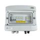 DCAC hermetic IP65 EMITER connection box with Noark 1000V DC surge arrester type 2, 1 x PV string, 1 x MPPT // Noark AC limiter type 2, 10A 3-Ph