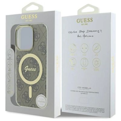 7. Guess IML 4G MagSafe Case for iPhone 16 Pro Max - Brown
