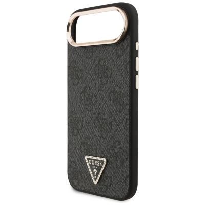 6. Guess 4G Triangle Logo MagSafe case for iPhone Air - black and gold