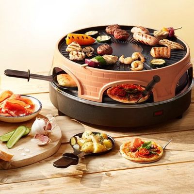 4. Emerio PO-113255.4 Raclette Grill 1500 W Black, Brown