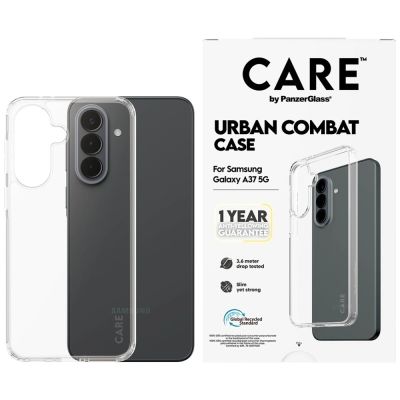 2. CARE by PanzerGlass Flagship Urban Combat Case for Samsung Galaxy A37 - Transparent