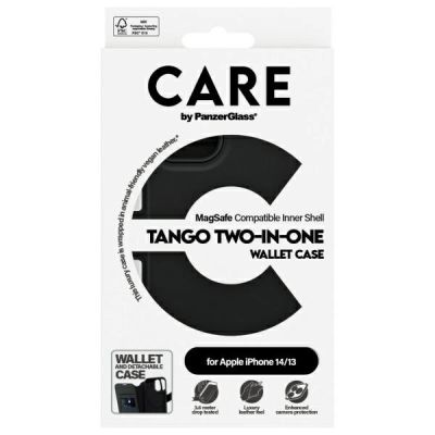 4. CARE by PanzerGlass Feature Tango 2in1 Wallet MagSafe Case for iPhone 13 / 14 - Black