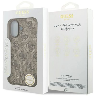 7. Guess 4G Charms Collection MagSafe case for iPhone 17 - brown