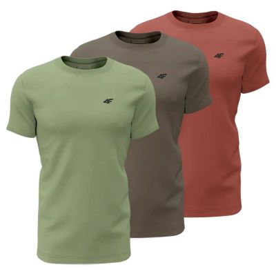 Men's T-shirt (SET OF 3 T-SHIRTS) 4F 4FWSS26TTSHM4480-90S