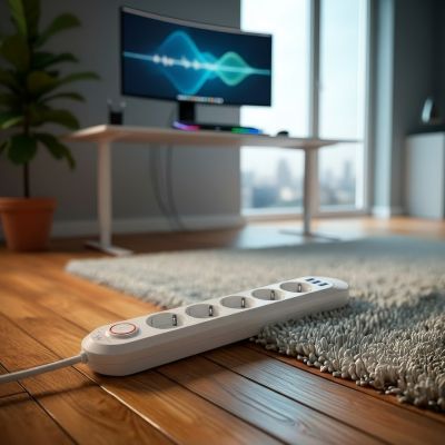 14. MACLEAN POWER STRIP EXTENSION CORD 5 OUTLETS + 3XUSB, 110-240V AC 50/60HZ, 2.1A MAX 2500W, 1.5M, WHITE MCE395W