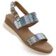 4. Women's wedge sandals, blue braided, Potocki 45302