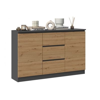 2. Chest of drawers 2D3S 120x30xH75 anthracite/artisan