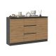 2. Chest of drawers 2D3S 120x30xH75 anthracite/artisan