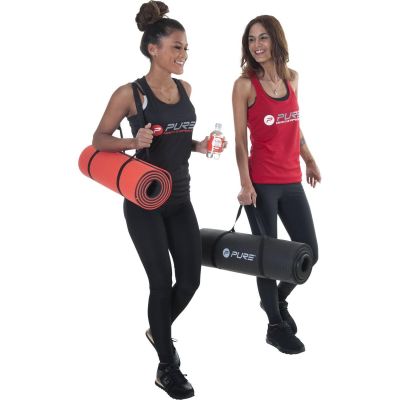25. NBR BLACK EXERCISE MAT 180x60x1.5CM WITH HOLES PURE 2 IMPROVE