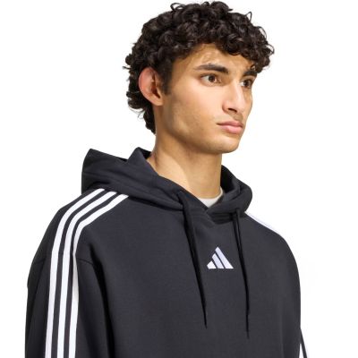 4. Men's adidas Essentials 3-Stripes French Terry Hoodie Black KY6605