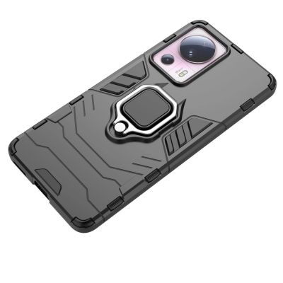 10. Ring Armor case for Xiaomi 13 Lite armored cover magnetic holder ring black