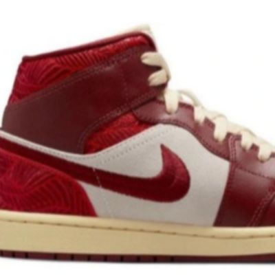 3. Air Jordan 1 Mid SE Red Shoes - DZ2820-601