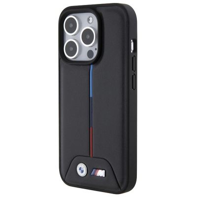 2. BMW Quilted Tricolor iPhone 15 Pro Case - Black