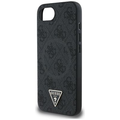 6. Guess 4G Ring Triangle Logo MagSafe case for iPhone 16e - black