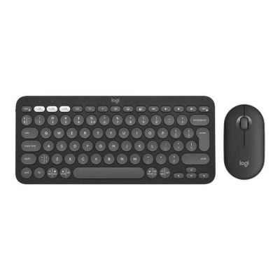 9. Logitech 920-012244 Keyboard Mouse Included Universal RF Wireless + Bluetooth QWERTY American International Graphite