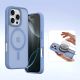 6. Dux Ducis Lawa Leather Case for iPhone 16 Pro Max with Detachable Magnetic Wallet - Blue