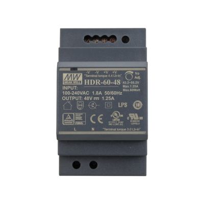 Switching power supply for DIN rail MEAN WELL HDR-60-48 48V/60W/1.25A