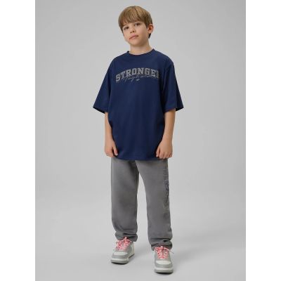 5. Boy's loose T-shirt with print 4F 4FJRSS26TTSHM3465-31S