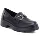 Women's leather lords shoes black Jezzi JH03-2