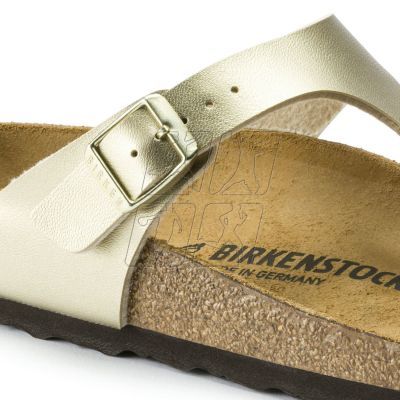 5. Birkenstock Gizeh Birko-Flor Gold women's flip-flops narrow (1016109)