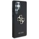 4. Guess Grained Big 4G Logo Small Classic Logo case for Samsung Galaxy S25 Ultra black