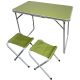 10. FOLDABLE CAMPING TABLE 80X60X70CM AND 2 CHAIRS GREEN
