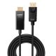 2. Lindy 40926 2m DisplayPort HDMI Type A (Standard) Cable Adapter Black