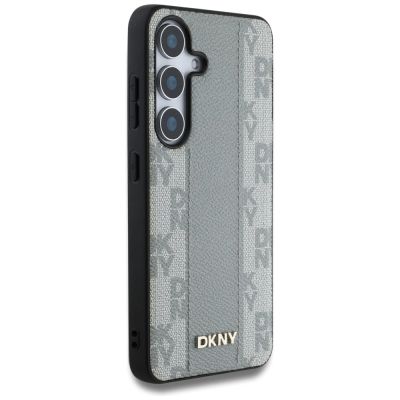 4. DKNY Leather Checkered Pattern MagSafe case for Samsung Galaxy S25 taupe