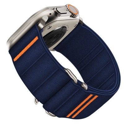 3. Tech-Protect Nylon Slip Strap for Apple Watch 44 / 45 / 46 / 49 mm - Navy Blue