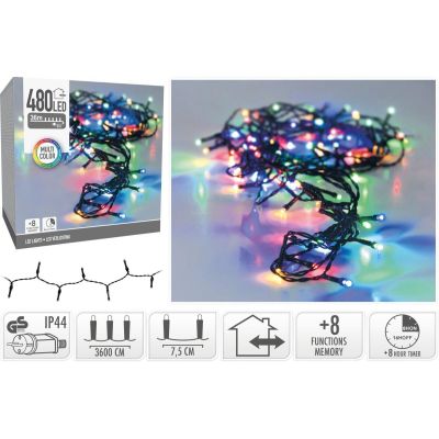 12. CHRISTMAS TREE LIGHTS 480 LED TIMER MULTICOLOR LIGHT CHAIN
