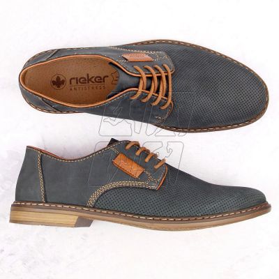 5. Comfortable leather shoes Rieker M RKR576 navy blue