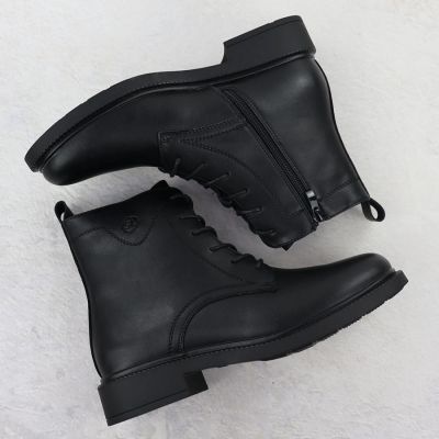 14. Sergio Leone BT25172-S Women’s Black Insulated Leather Worker Boots