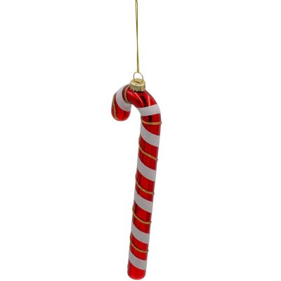 2. MICA Glass Candy Cane Christmas Ornament