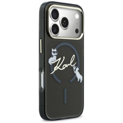 4. Karl Lagerfeld Script Logo MagSafe Case for iPhone 18 Pro Max / 17 Pro Max - Black