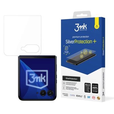 Antibacterial protective film 3mk SilverProtection+ for Motorola Razr 50 Ultra (front)