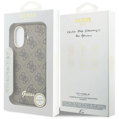8. Guess 4G Script MagSafe Case for iPhone 17 - Brown