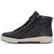 3. Women's leather ankle boots, lightly insulated, black, Rieker W0164-00