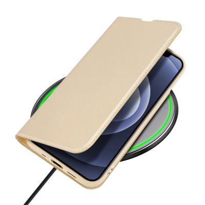 6. Dux Ducis Skin Pro Bookcase type case for iPhone 13 mini golden