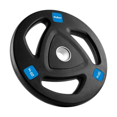 Rubber-Coated Cast Iron Weight Plate 20 kg, 51 mm Olympic Bore, REBEL ACTIVE